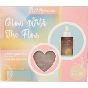 NWT 07 Hydrations Rose Quartz Gua Sha & Collagen Serum Skin Care Face Set